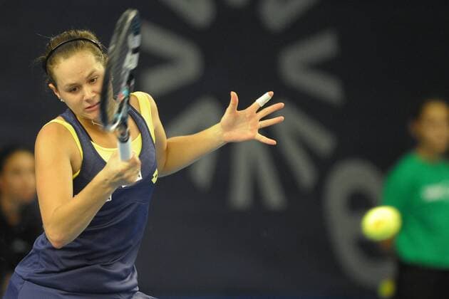 Achtelfinale, Jana Cepelova(SVK), Vorhand, Tennis, WTA, BGL BNP Paribas Luxembourg Open, 15.10.2014 , EP_PFZ