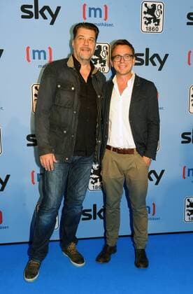 Gerhard Mayrhofer (Präsident) und Markus Rejek (Geschäftsführer) Premiere 1860-Doku 57, 58, 59. Sechzig Sky Mathäser Filmpalast Kino, Film, Fernsehen München 16. Oktober 2014