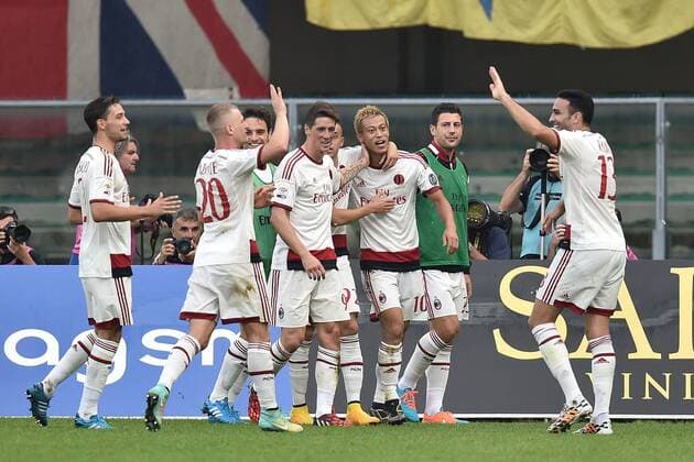 Keisuke Honda Milan Goal celebration 0-3 Serie A, Hellas Verona - AC Mailand andreaxstaccioli