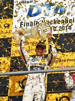 19.10.2014, xekx, DTM, Saisonfinale Hockenheim, 10. Lauf, Saison 2014, Rennen, v.l. (mitte) DTM Meister 2014 Marco Wittmann (DEU) (BMW M4 DTM).