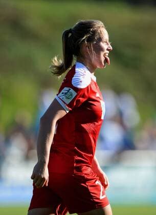 Tabea Kemme (Pot), Jubel, Fussball, Allianz Frauen-Bundesliga, MSV Duisburg - 1.FFC Turbine Potsdam, xjkx