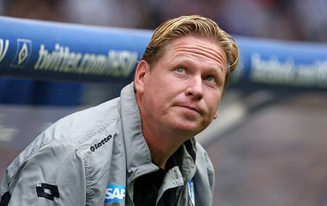 19.10.2014, Fussball 1.Bundesliga 2014 2015, 8.Spieltag, Hamburger SV - TSG 1899 Hoffenheim, in der IMTECH-Arena Hamburg. Trainer Markus Gisdol (Hoffenheim) 