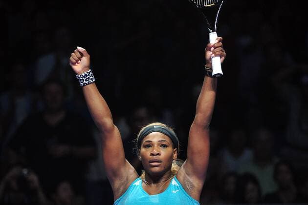 Serena Williams of the United States WTA Tennis Damen Finals at the Singapore Indoor Stadium, Oct. 20, 2014. ThenxChihxWey 