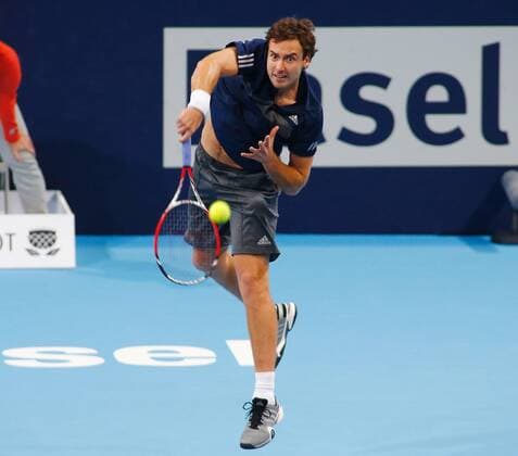 22.10.2014 St Jakobshalle Basel ,SCHWEIZ, Tennis Swiss Indoors Basel Ernests Gulbis (LAT) 