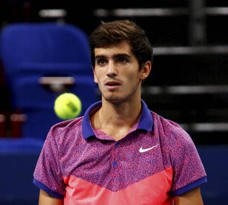 22.10.2014 Basel SUI Tennis Swiss Indoors Bild zeigt Pierre-Hugues Herbert (FRA) Aktion Einzelbild Foto 