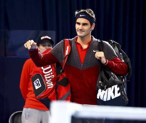 22.10.2014 Basel SUI Tennis Swiss Indoors Bild zeigt Roger Federer (SUI) Aktion Einzelbild Foto 