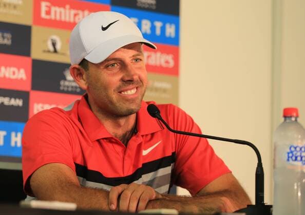 22.10.2014. Perth, Western Australia. CHARL SCHWARTZEL press conference during the 2014 ISPS Handa Perth International Pro Am being played at Lake Karrinyup Country Club, Perth Western Australia. xSMPxIMAGESx  ActionPlus11570294