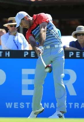 22.10.2014. Perth, Western Australia. CHARL SCHWARTZEL in action from the 2014 ISPS Handa Perth International Pro Am being played at Lake Karrinyup Country Club, Perth Western Australia. xSMPxIMAGESx  ActionPlus11570312