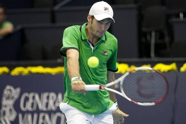 Valencia, 23.10.2014 - Dusan Lajovic during his match at the Valencia Open 500. 