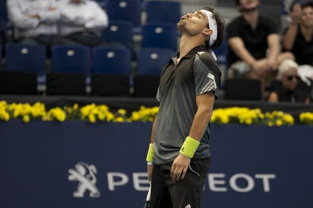 Valencia, 23.10.2014 - Fabio Fognini during his match at the Valencia Open 500. 
