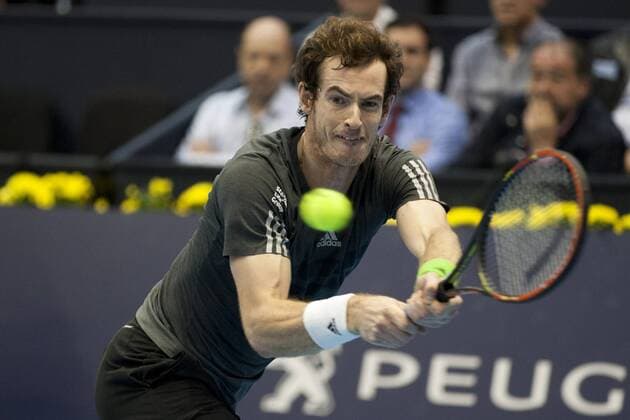 Valencia, 23.10.2014 - Andy Murray during his match at the Valencia Open 500. 