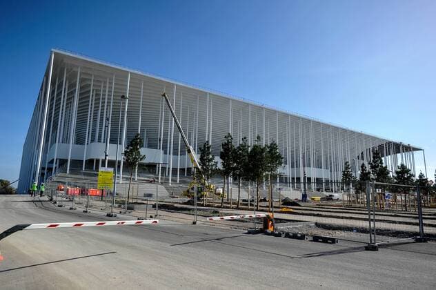 Baustelle des Grand Stade de Bordeaux, Das EM Stadion wird die neue Heimspielstätte von Girondins Bordeaux Ausblick auf die EURO 2016 xThierryxBretonx 