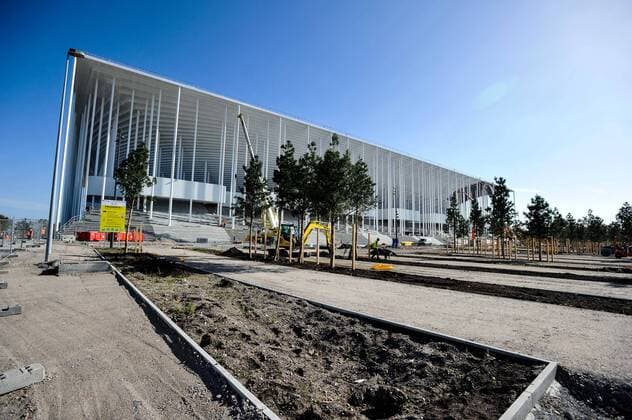 Baustelle des Grand Stade de Bordeaux, Das EM Stadion wird die neue Heimspielstätte von Girondins Bordeaux Ausblick auf die EURO 2016 xThierryxBretonx 