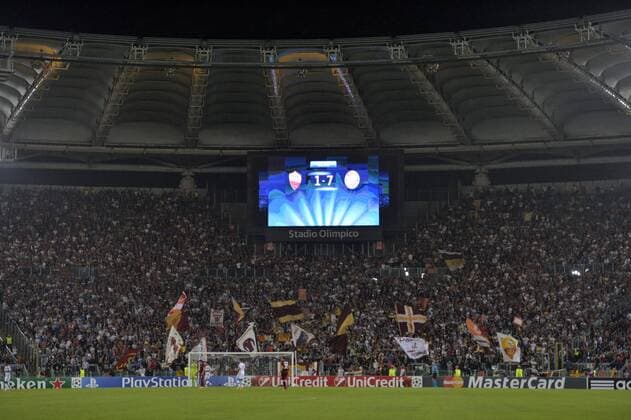 21.10.2014, Fussball Champions League 2014 2015, Vorrunde, 3.Spieltag, AS Rom - FC Bayern München, im Olympiastadion Rom (Italien). Der Endstand 1:7 steht auf der Anzeigetafel. 