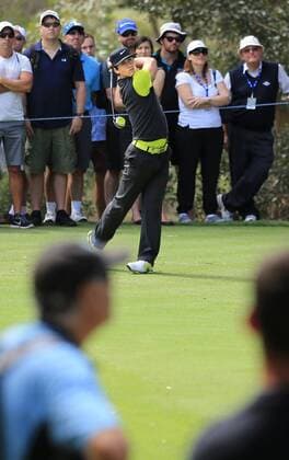 24.10.2014. Perth, Western Australia. THORBJORN OLESEN (DEN) in action during the 2014 ISPS Handa Perth International being played at Lake Karrinyup Country Club, Perth Western Australia. xsmpximagesx  ActionPlus20608886