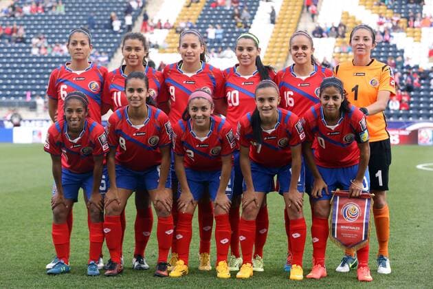 24 October 2014: Costa Rica s starters. Front row (left to right): Diana Saenz, Daniela Cruz, Lixy Rodriguez, Melissa Herrera, Shirley Cruz. Back row (left to right): Carol Sanchez, Raquel Rodriguez Cedeno, Carolina Venegas, Wendy Acosta, Katherine Alvaredo, Dinnia Diaz. The Costa Rica Women s National Team at PPL Park in Chester, Pennsylvania in a 2014 CONCACAF Women s Championship semifinal game, which serves as a qualifying tournament for the FIFA Women s World Cup. SOCCER: OCT 24 CONCACAF Women s World Cup Qualifier - Icon918141024001 EDITORIAL USE ONLY
