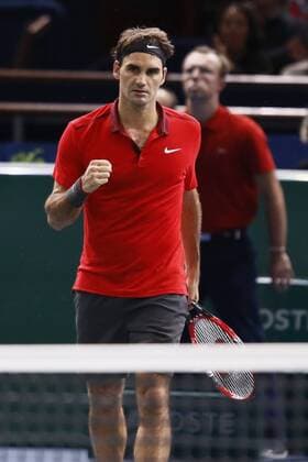 BNP Paribas Masters 2014, Roger Federer celebrates victory 