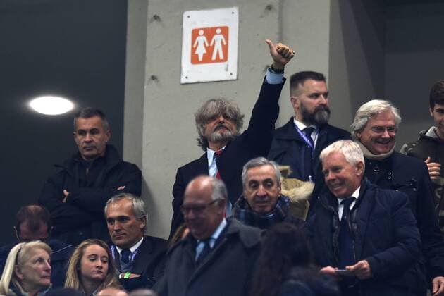 29 10 2014 - Serie A Inter Mailand - Sampdoria Genua Massimo Ferrero 