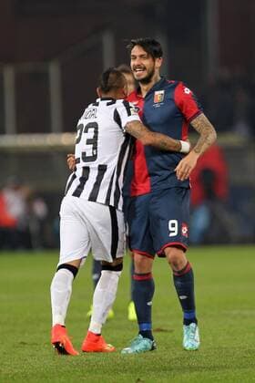 Serie A, CFC FC Genua 1893 - Juventus Turin ARTURO VIDAL, MAURICIO PINILLA xHOCHxZWEIx xItalyxPhotoxPressx 