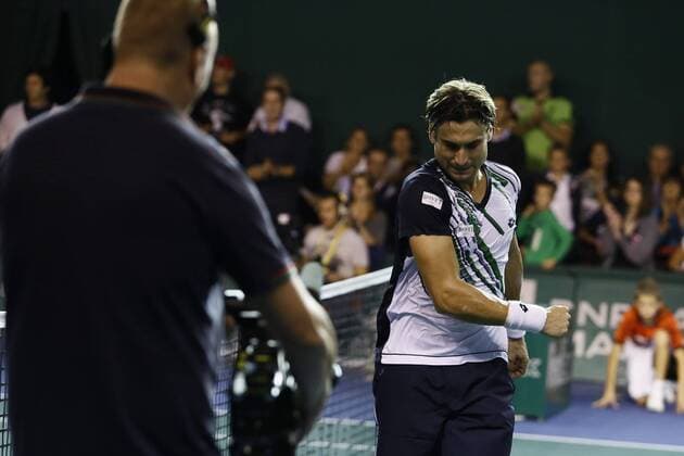 BNP Paribas Masters 2014, David Ferrer celebrates victory 