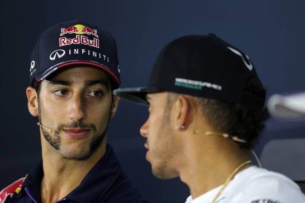 30.10.2014 - Press conference, Daniel Ricciardo (AUS) Red Bull Racing RB10 and Lewis Hamilton (GBR) Mercedes AMG F1 W05 United States Grand Prix, Austin 30 October - 2 November 2014 