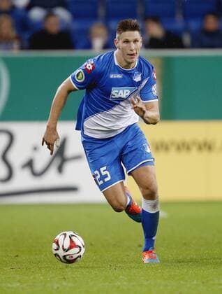 Niklas Süle (1899) . Einzelaktion am Ball . 1899 Hoffenheim-FSV Frankfurt . Sinsheim, GER, 29.10.2014, Fussball-DFB-Pokal 2014-2015.