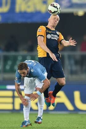 Verona 30 10 2014 - Serie A Hellas Verona - Lazio Rom -- MatteoxGribaudi ImageSport -- Emil Hallfredsson, Lucas Biglia 