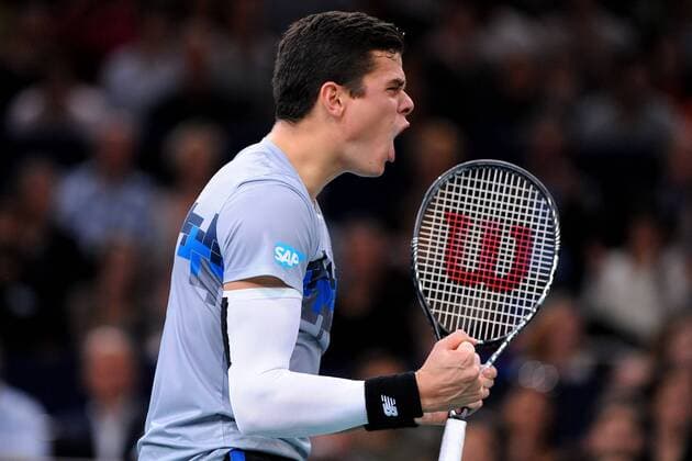 Milos Raonic (CAN) TENNIS : BNP Paribas Masters - Paris - ATP Tennis Herren - 31 10 2014 TennismagxPanoramic 