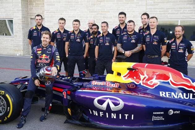 Motorsports: FIA Formula One World Championship 2014, Grand Prix of United States, 1 Sebastian Vettel (GER, Infiniti Red Bull Racing), xHOCHxZWEIx