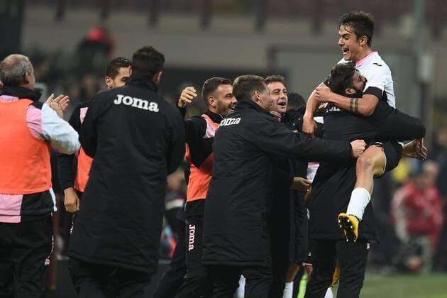 Serie A AC Milan - US Palermo Torjubel Paulo Dybala 