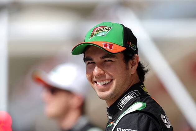 02.11.2014 - Sergio Perez (MEX) Sahara Force India F1 VJM07 at drivers parade United States Grand Prix, Austin 30 October - 2 November 2014 