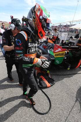 02.11.2014 - Race, Sergio Perez (MEX) Sahara Force India F1 VJM07 United States Grand Prix, Austin 30 October - 2 November 2014 