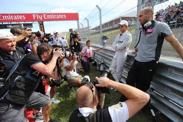 02.11.2014 - Race, Nico Rosberg (GER) Mercedes AMG F1 W05 United States Grand Prix, Austin 30 October - 2 November 2014 