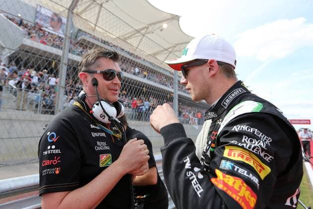 02.11.2014 - Race, Nico Hulkenberg (GER) Sahara Force India F1 VJM07 United States Grand Prix, Austin 30 October - 2 November 2014 