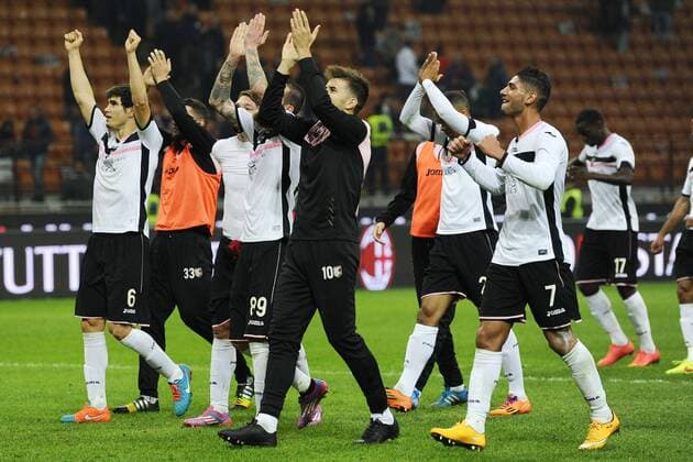 Schlussjubel Spieler Palermo Serie A AC Milan - US Palermo giuseppexceleste