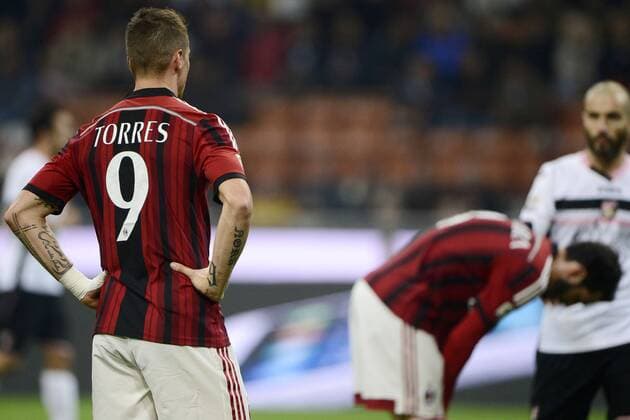 Enttäuschung Fernando Torres Milan Serie A AC Milan - US Palermo giuseppexceleste