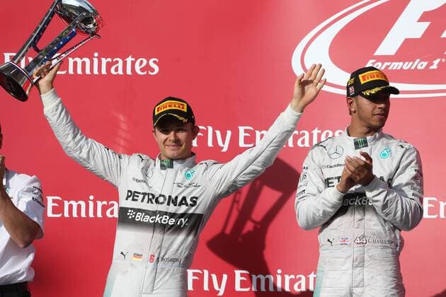 Motorsports: FIA Formula One World Championship 2014, Grand Prix of United States, 6 Nico Rosberg (GER, Mercedes AMG Petronas F1 Team), 44 Lewis Hamilton (GBR, Mercedes AMG Petronas F1 Team), xHOCHxZWEIx