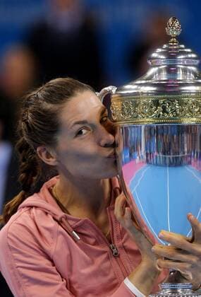 Andrea Petkovic Germany with champion trophy Sofia 
