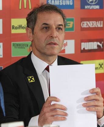 Aktuell Fussball, EM Quali, Pk Nationalmannschaft Oesterreich SOCCER - UEFA EM 2016 quali, preview VIENNA,AUSTRIA,04.NOV.14 - SOCCER - UEFA European Championship 2016, European Qualifiers, OEFB international match, preview, press conference, squad nomination. Image shows head coach Marcel Koller (AUT). 