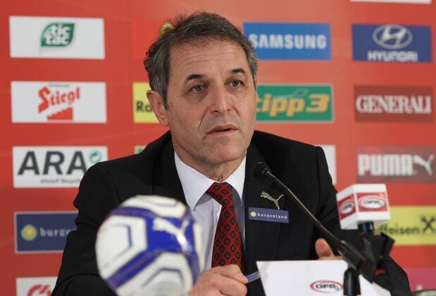 Aktuell Fussball, EM Quali, Pk Nationalmannschaft Oesterreich SOCCER - UEFA EM 2016 quali, preview VIENNA,AUSTRIA,04.NOV.14 - SOCCER - UEFA European Championship 2016, European Qualifiers, OEFB international match, preview, press conference, squad nomination. Image shows head coach Marcel Koller (AUT). 
