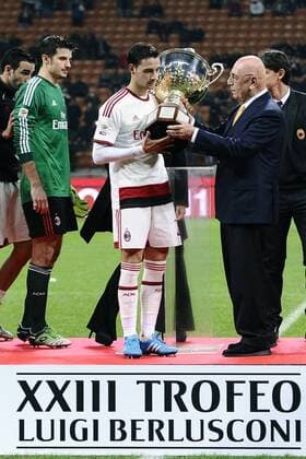 Aktuell Fussball, Italien, AC Mailand gewinnt Trofeo Berlusconi Trofeo Berlusconi Milan AC Milan Siegerehrung Milan 
