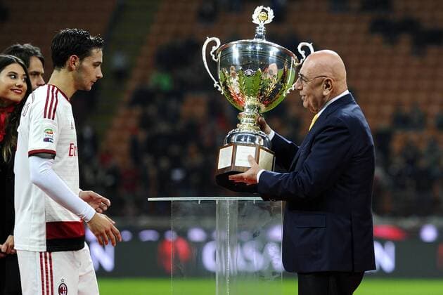 Aktuell Fussball, Italien, AC Mailand gewinnt Trofeo Berlusconi Trofeo Berlusconi Milan AC Milan Siegerehrung Milan