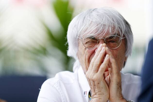 Motorsports: FIA Formula One World Championship 2014, Grand Prix of Brazil, Bernie Ecclestone (GBR, President and CEO of Formula One Management and Formula One Administration), xHOCHxZWEIx