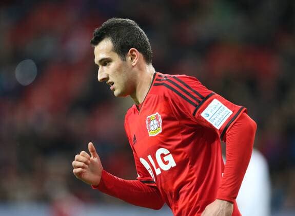 Leverkusen, Fussball Herren, 1.Bundesliga, Saison 2014 2015, Spieltag 11, Bayer 04 Leverkusen vs 1.FSV Mainz 05 , 08.11.2014, Bayarena Leverkusen Levin Mete Öztunali, Bayer 04 Leverkusen, Aktion, Einzelbild