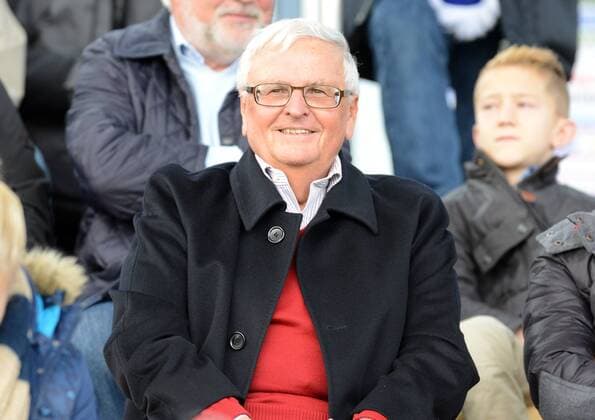 09.11.2014, xhbx, Fussball Champions League, 1.FFC Frankfurt - Torres Calcio Sassari, v.l. Theo Zwanziger (ehemaliger DFB-Präsident