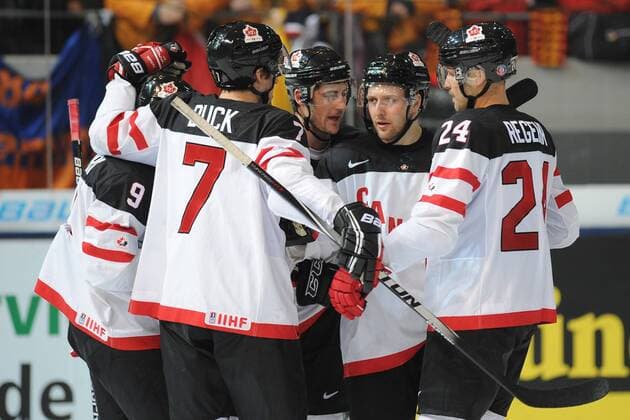 Torjubel bei Team Kanada Deutschland vs Kanada, Eishockey, Deutschland-Cup 2014, 09.11.2014 EP_slr
