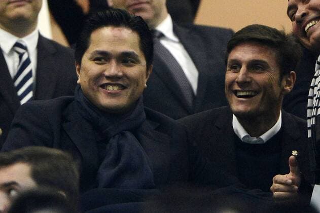Erick Thohir, Javier Zanetti Inter Milano 09-11-2014 Stadio Giuseppe Meazza - Football Calcio Serie A Inter - Hellas Verona. Foto Giuseppe Celeste Insidefoto giuseppexceleste