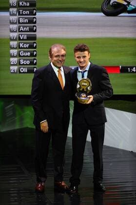Valencia, SPAIN - FIM Awards Ceremony 2014. In the picture: Tissot Pole of Poles Jack Miller in Moto3. 