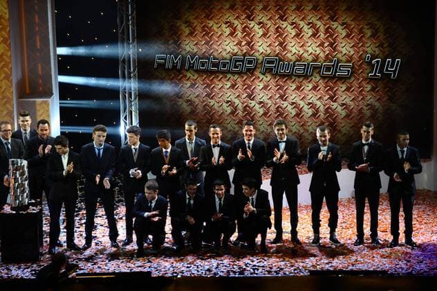 Valencia, SPAIN - FIM Awards Ceremony 2014. In the picture: All the winners at the awards ceremony of the FIM 