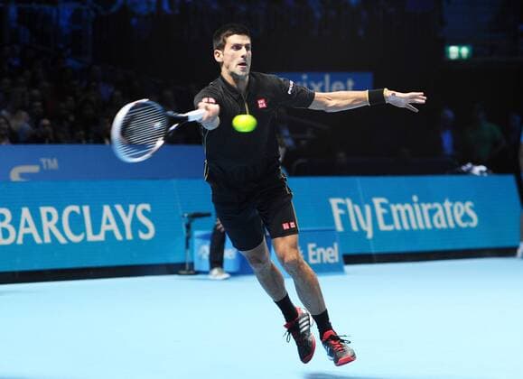 Tennis - 2014 ATP Tennis Herren World Tour Finals at The 02 - Day Two Group A Singles: Novak Djokovic 